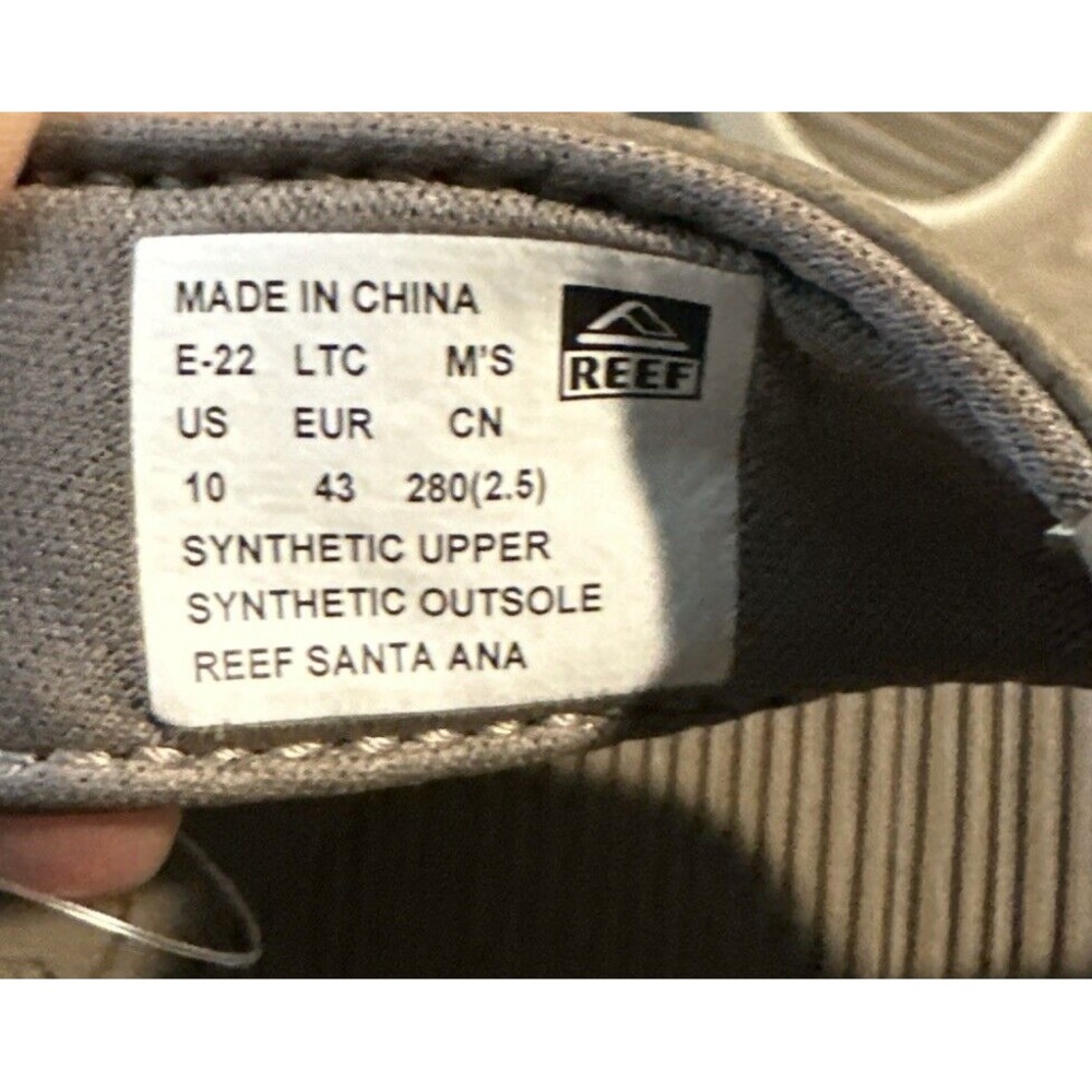 Size 10 Men's Reef Santa Ana Flip Flop Beach Sandals Tan Sand New - Picture 7 of 7
